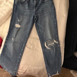 Pistola Distressed Boyfriend Jeans in Blue